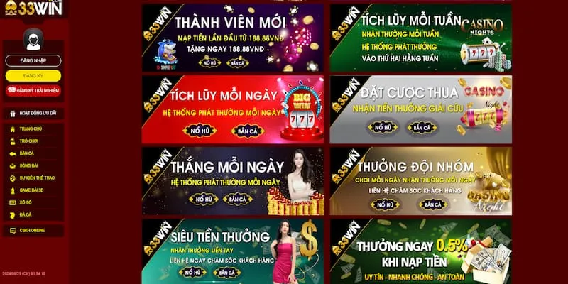 Chương trình hoàn trả khủng tại 33WIN